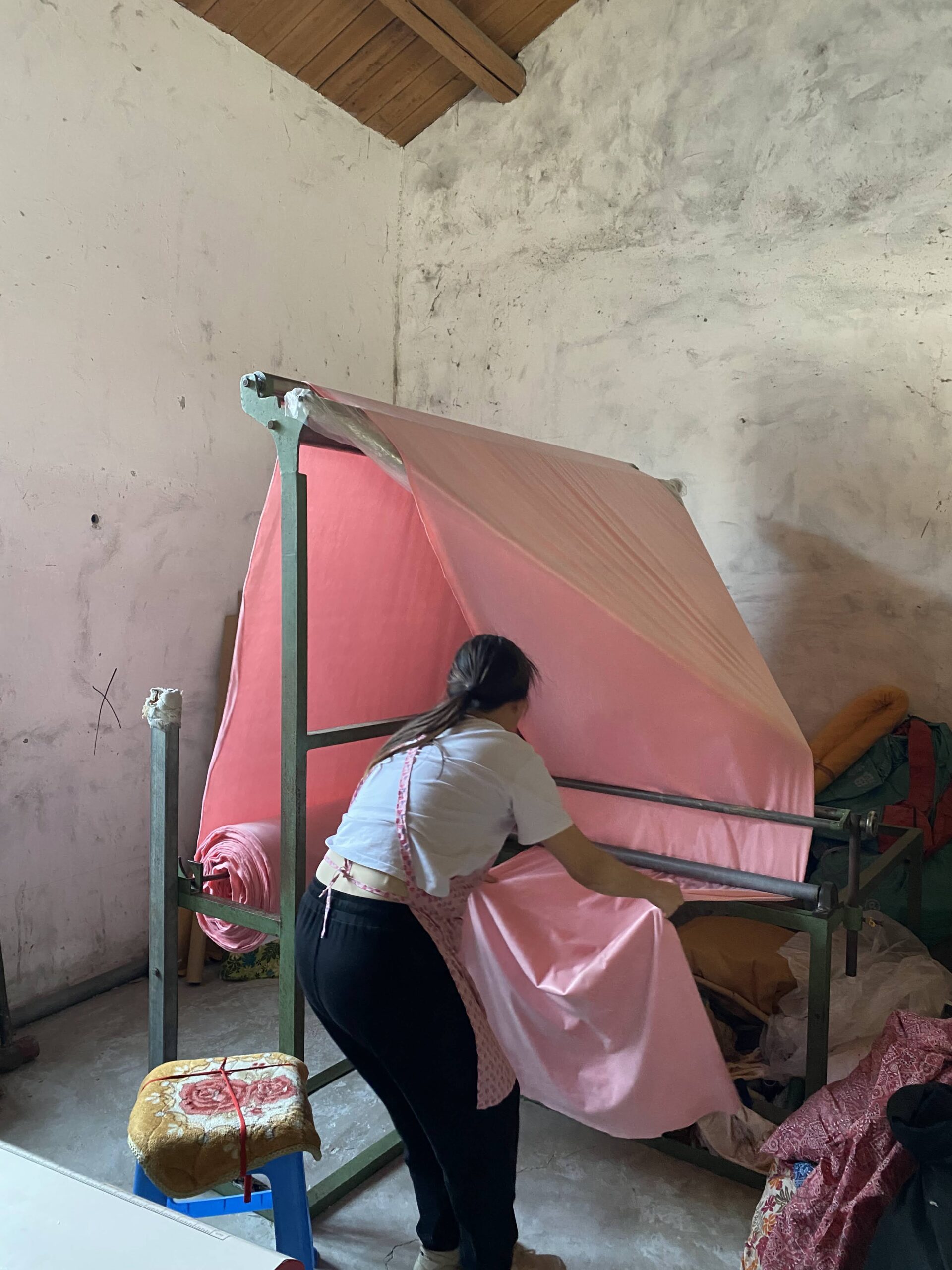 Preparing the fabric